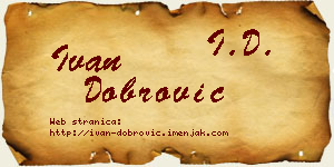 Ivan Dobrović vizit kartica